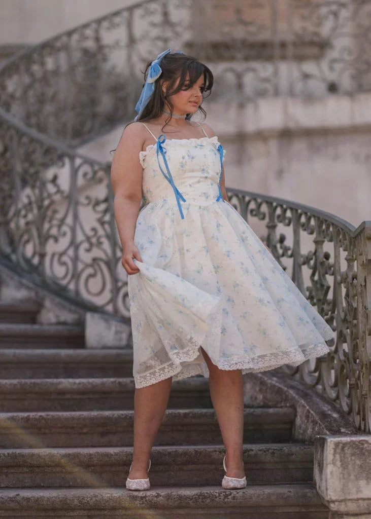 Coquette Sleeveless Blue Bow Dress | Occasion Dress in Sizes XXS6X | JessaKae Coquette Sleeveless Blue Bow Dress | Occasion Dress in Sizes XXS6X | JessaKae