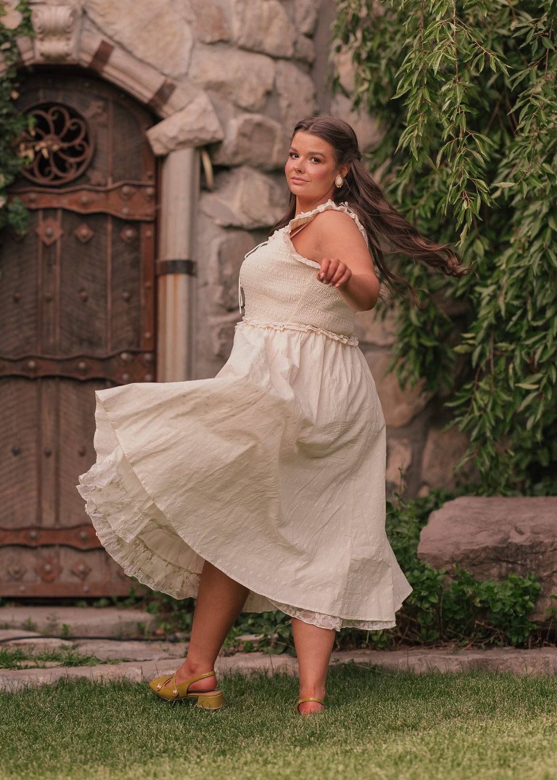 chic size inclusive model wearing JessaKae Courtney Dress