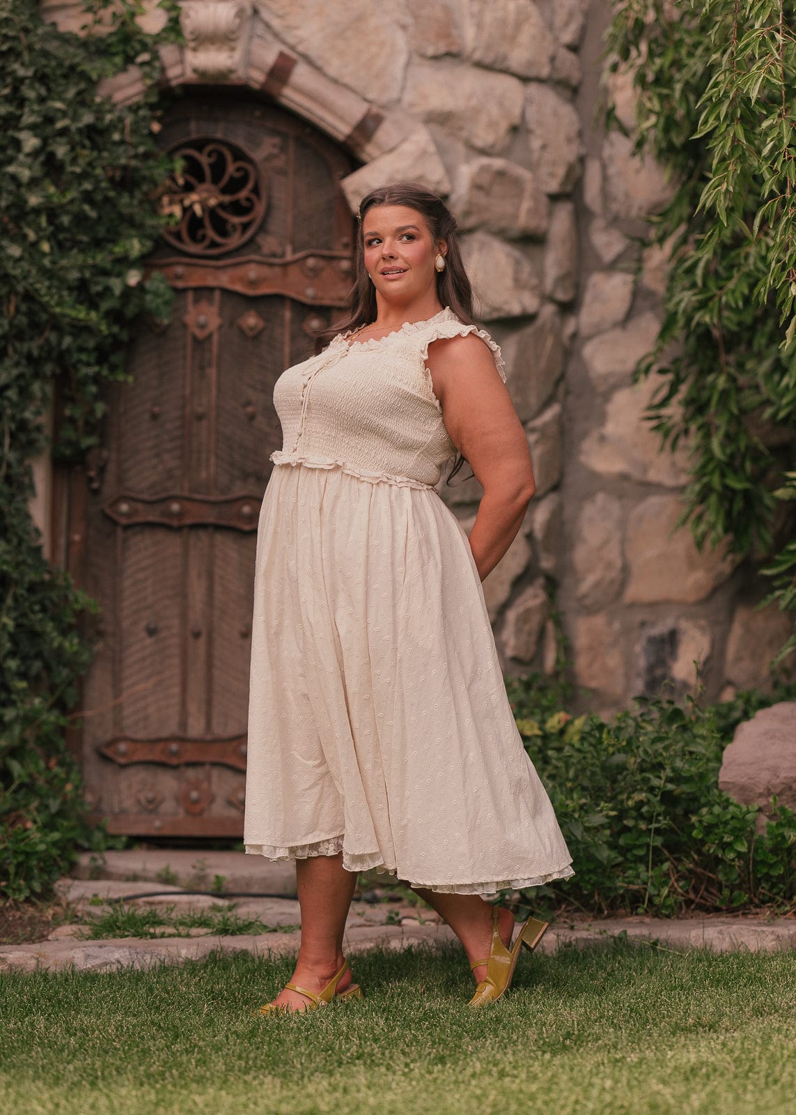 chic size inclusive model wearing JessaKae Courtney Dress