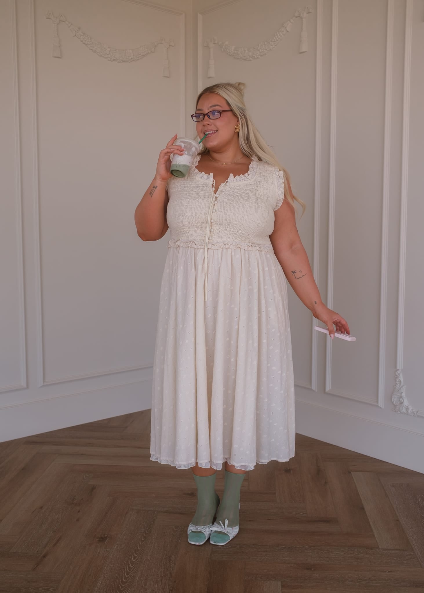 chic size inclusive model wearing JessaKae Courtney Dress Dresses