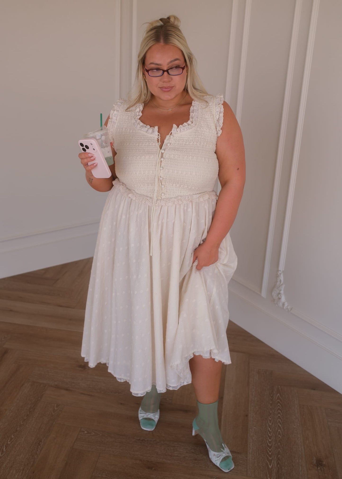 chic size inclusive model wearing JessaKae Courtney Dress Dresses