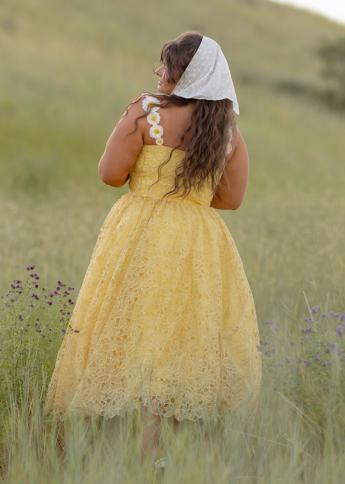 chic size inclusive model wearing JessaKae Daisy Days Dress