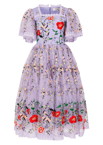 Darla Dress Dresses - JessaKae - Darla Dress_Embroidered Lilac / XXS