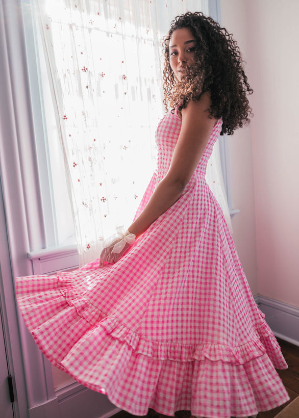 Daze Dress - Pink Gingham