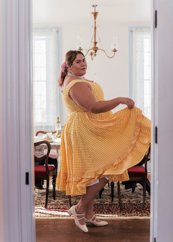 Daze Dress - Yellow Gingham