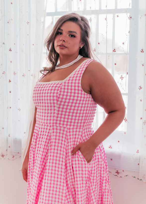 Daze Dress - Pink Gingham