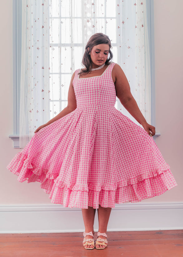 Daze Dress - Pink Gingham