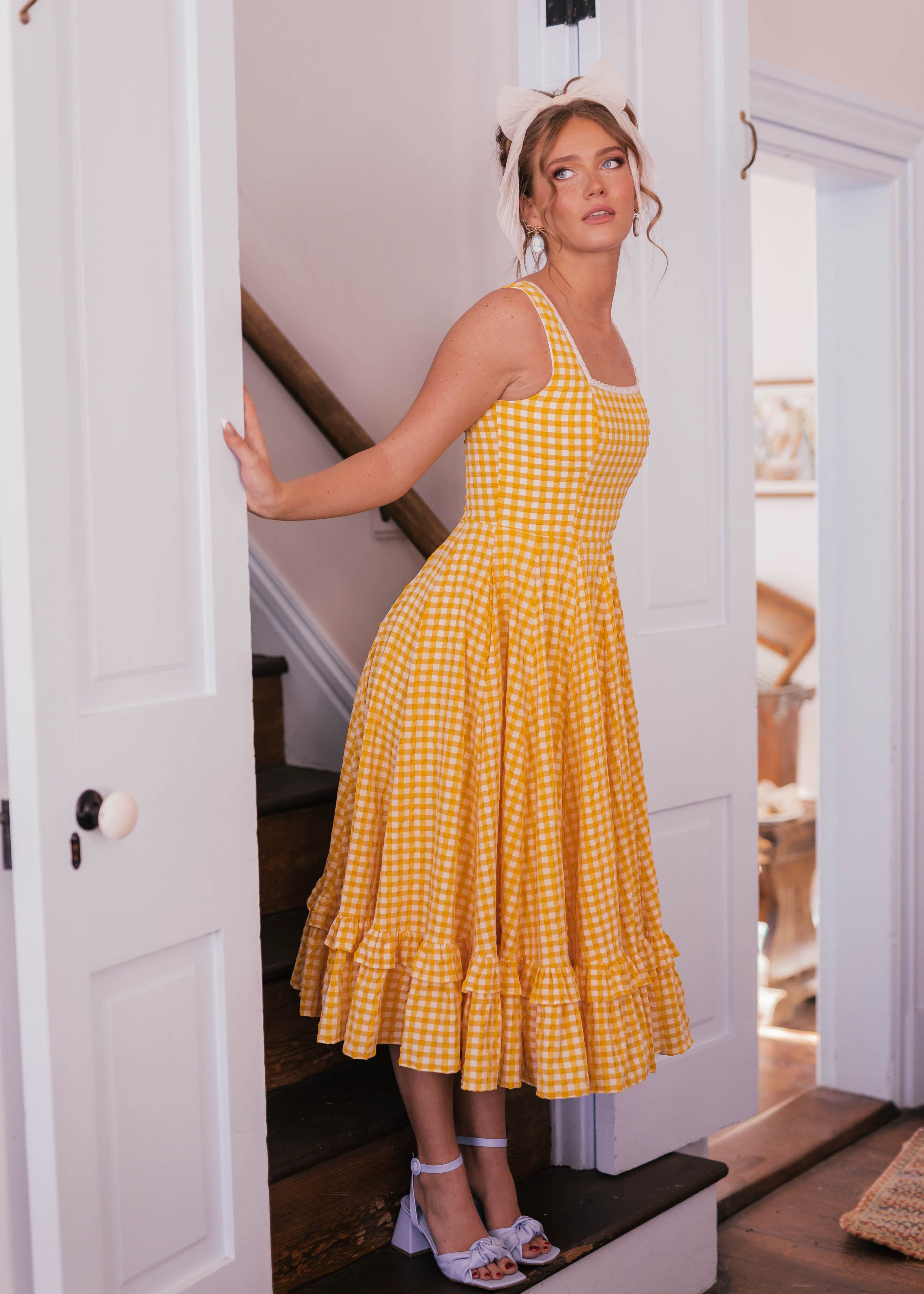 Daze Dress - Yellow Gingham