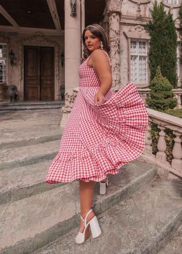 Daze Dress - Red Gingham