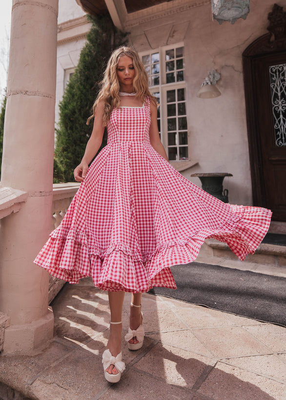 Daze Dress - Red Gingham