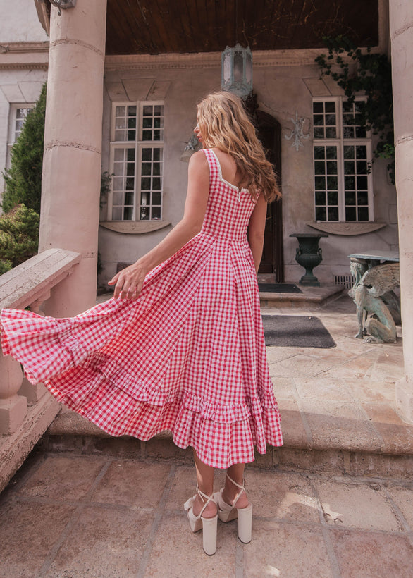 Daze Dress - Red Gingham