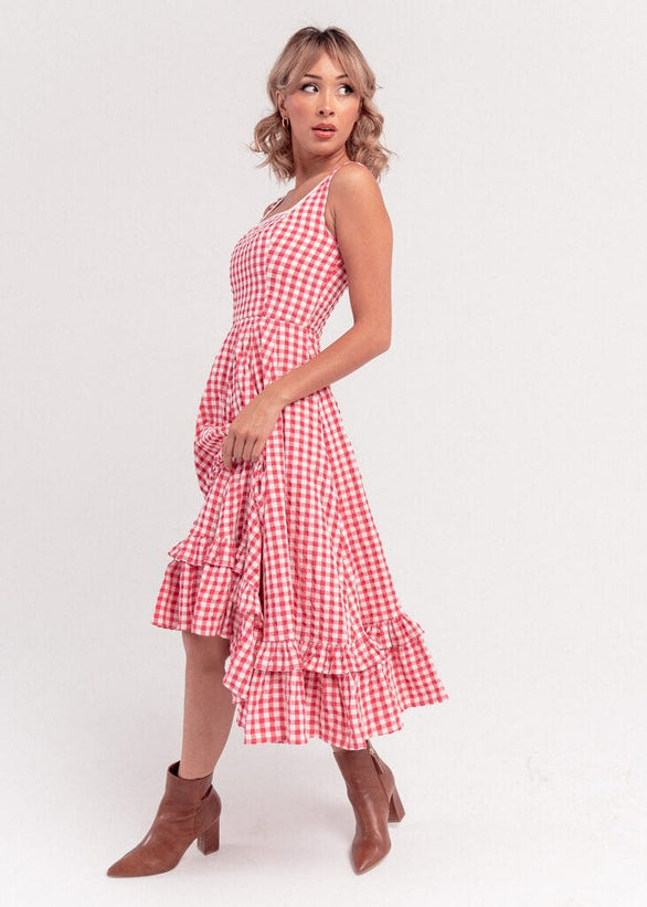 Daze Dress - Red Gingham