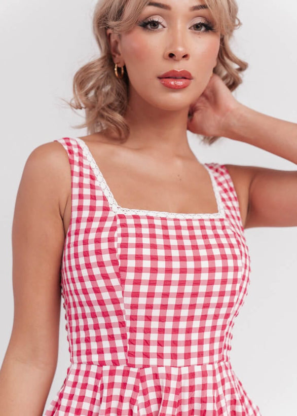 Daze Dress - Red Gingham