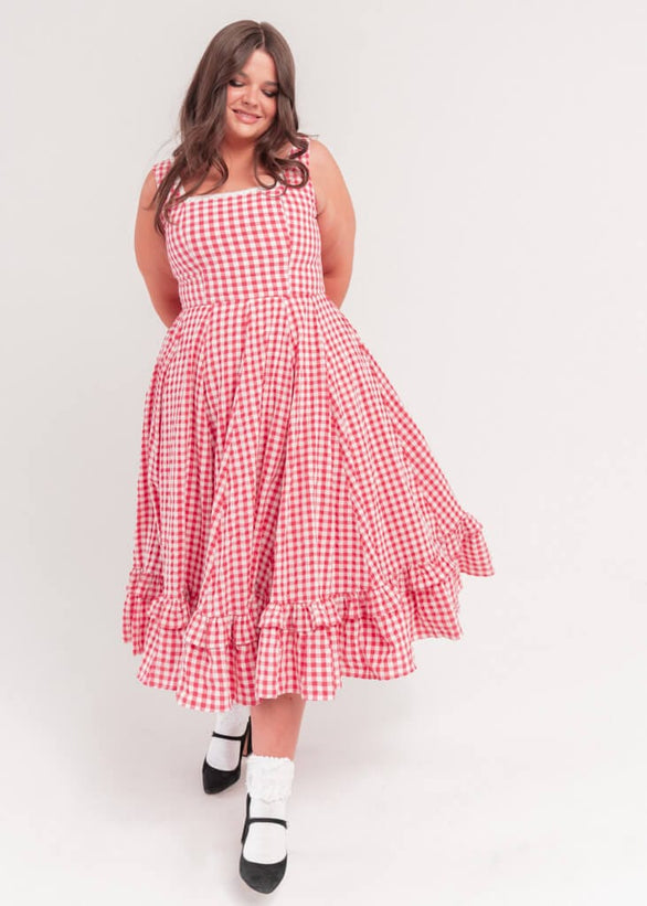 Daze Dress - Red Gingham