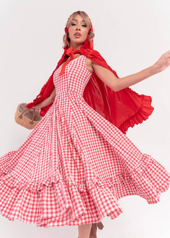 Daze Dress - Red Gingham