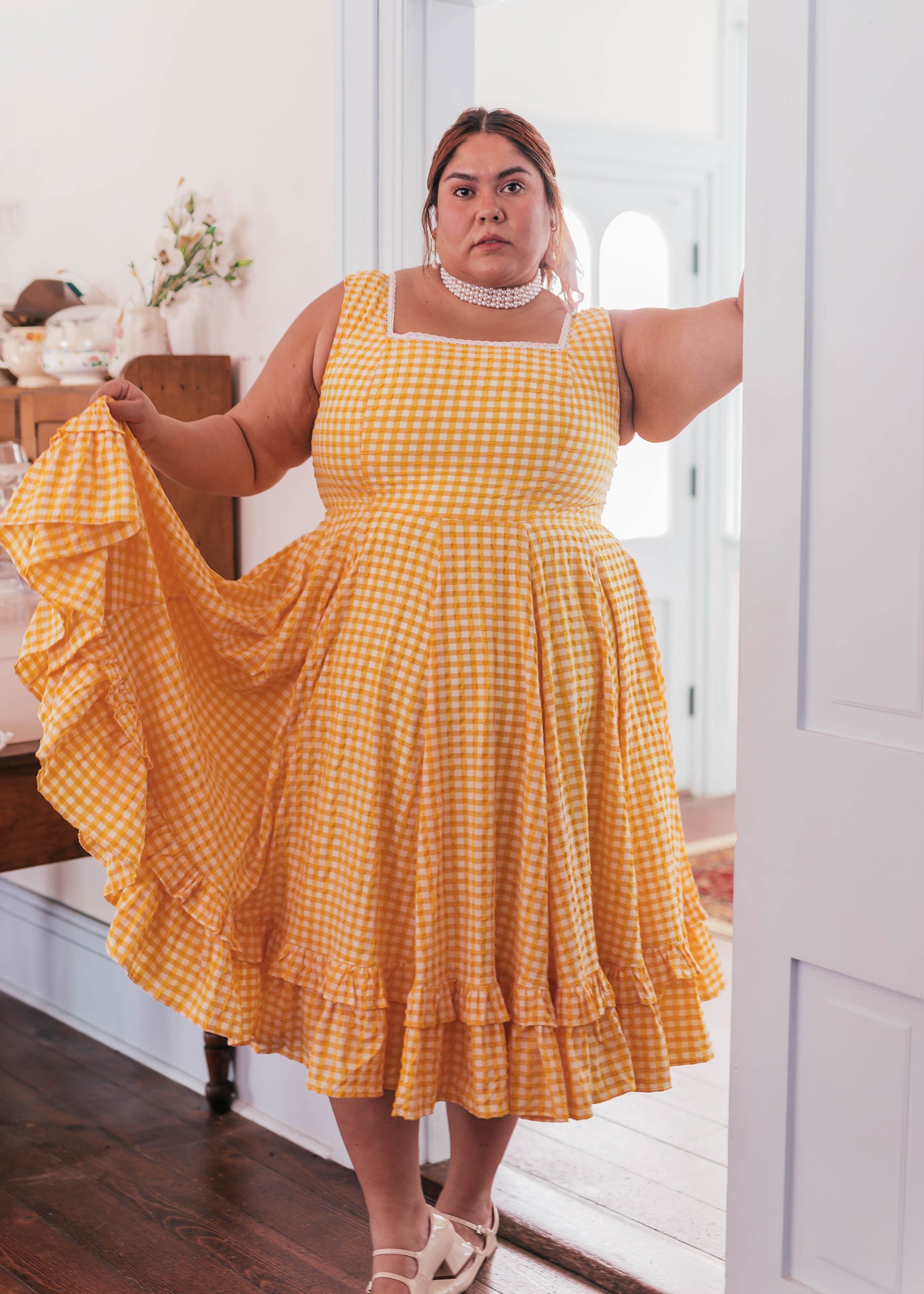 Daze Dress - Yellow Gingham