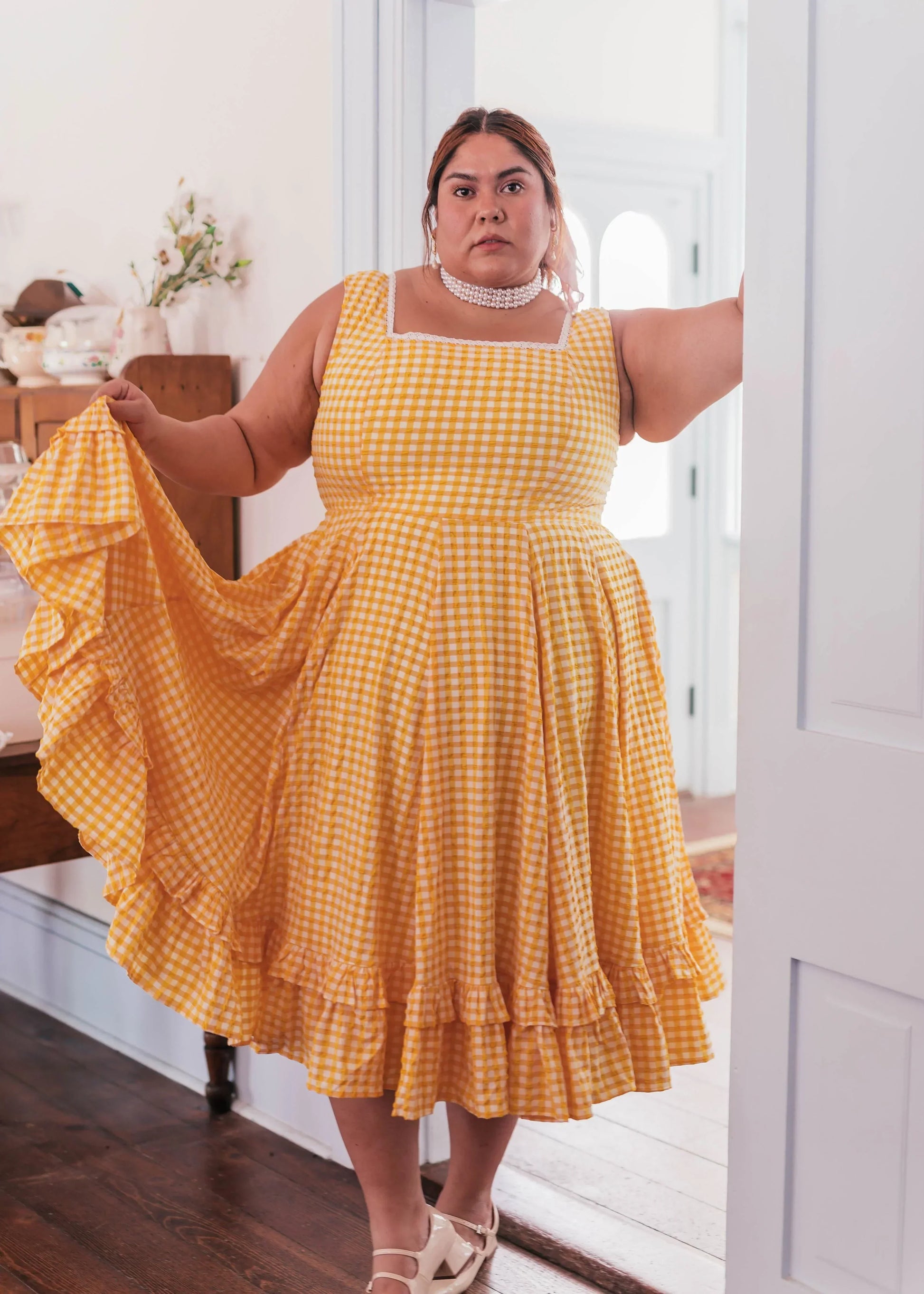 Daze Dress Yellow Gingham | Occasion Dress in Sizes XXS6X | JessaKae Daze Dress Yellow Gingham | Occasion Dress in Sizes XXS6X | JessaKae