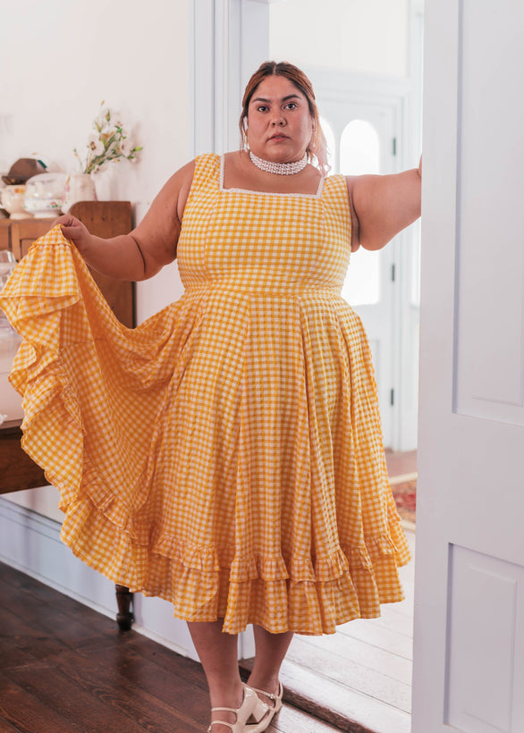 Daze Dress - Yellow Gingham