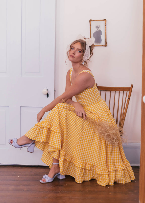 Daze Dress - Yellow Gingham