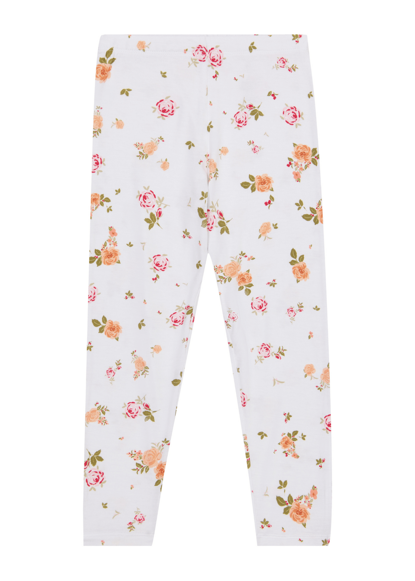 Delicate Rose Children's Pajama Set - White