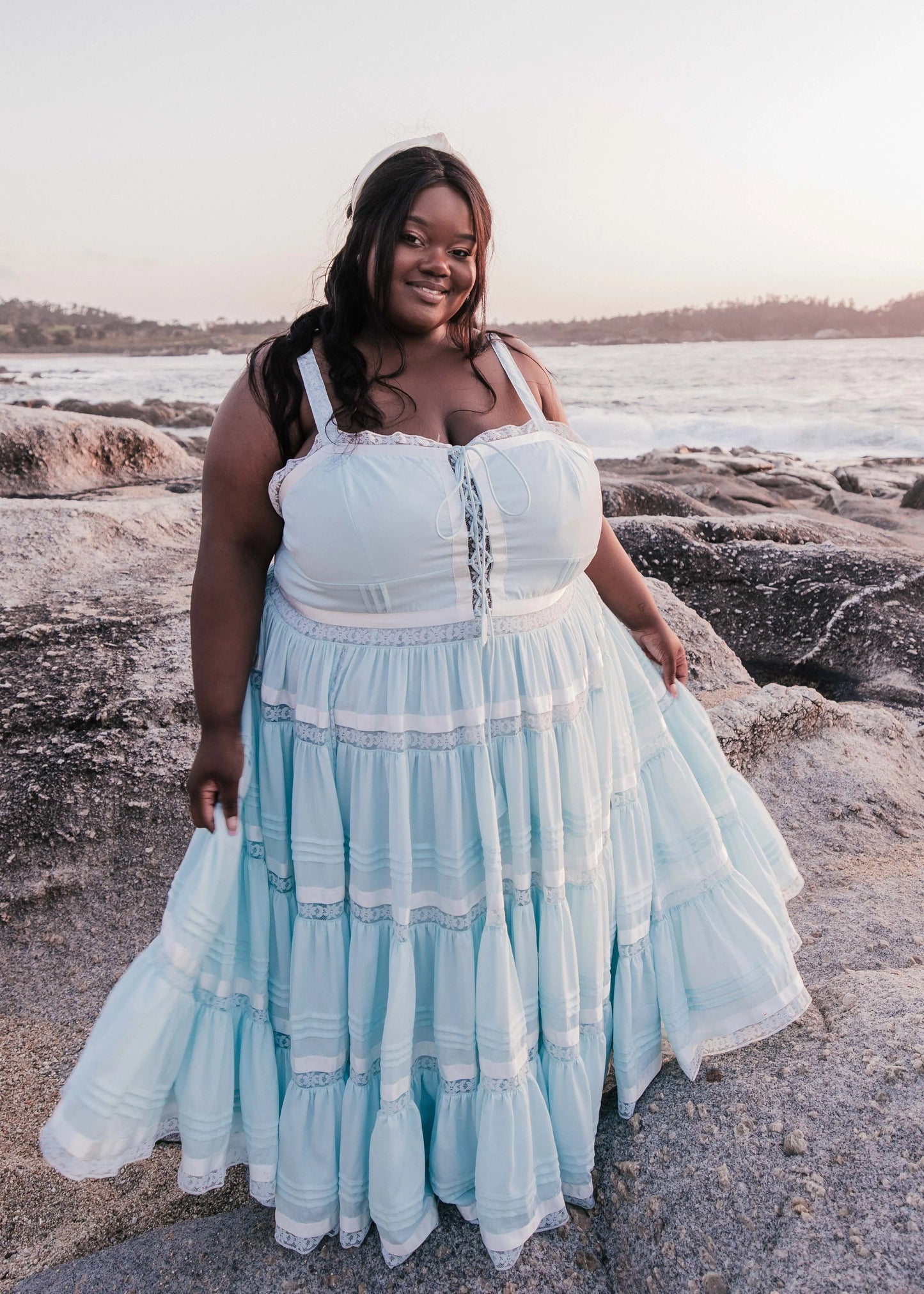 chic size inclusive model wearing JessaKae Delores Dress Dresses