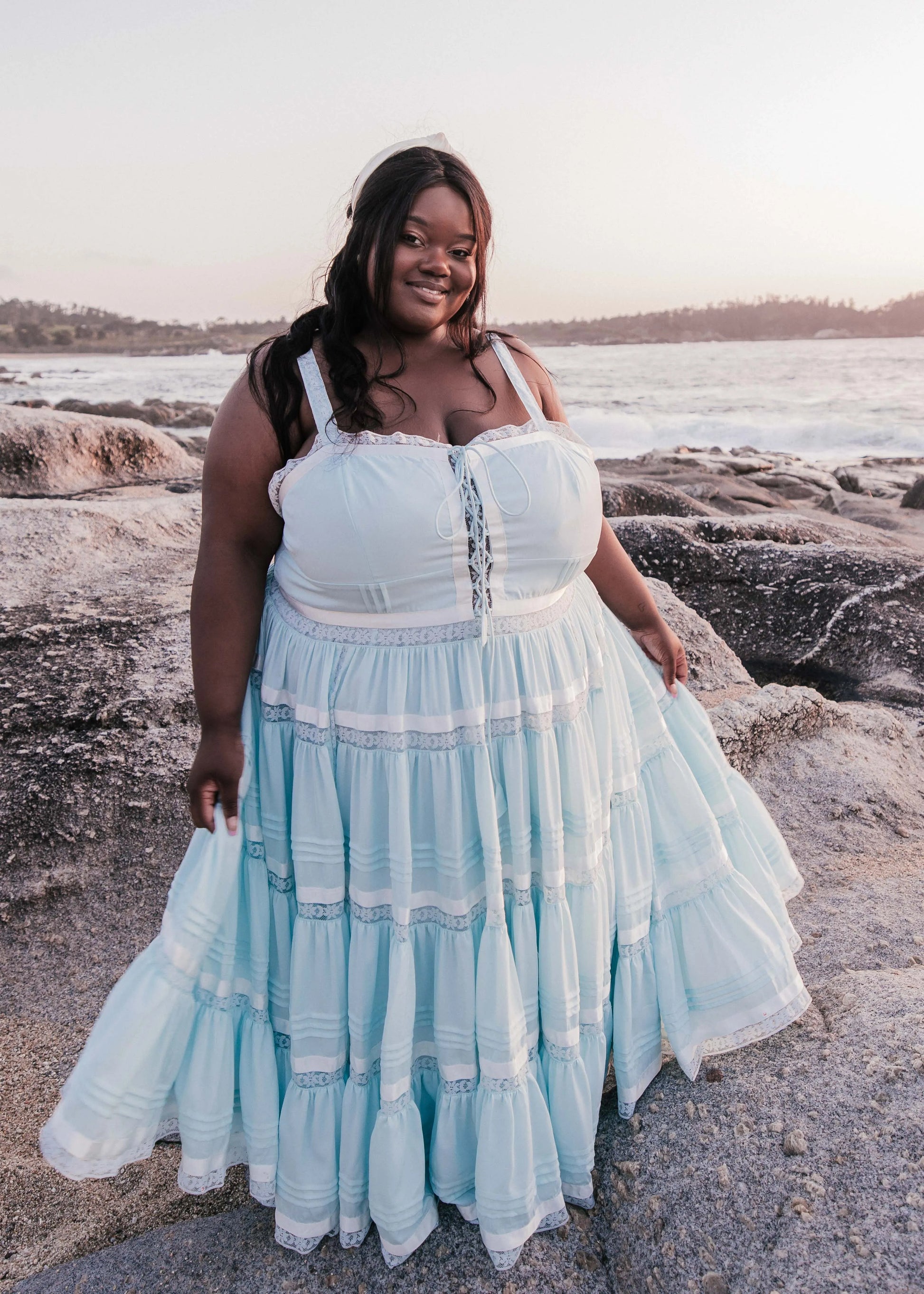 chic size inclusive model wearing JessaKae Delores Dress Dresses