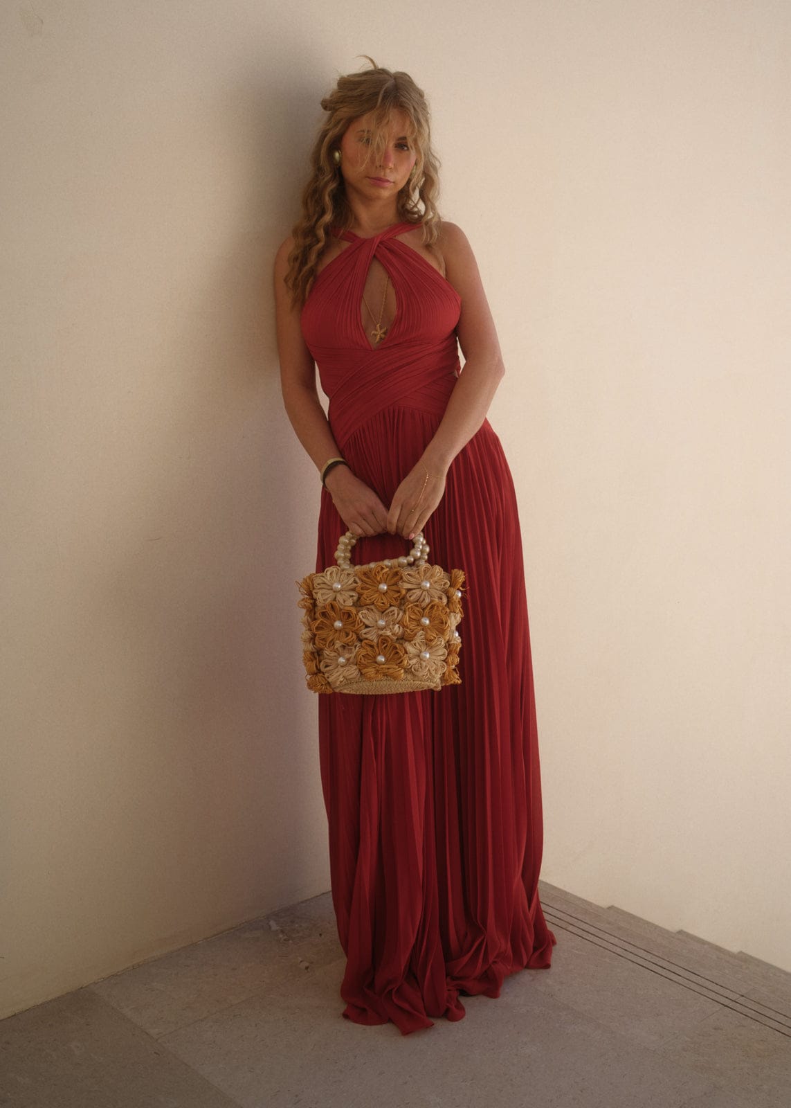 chic size inclusive model wearing JessaKae Delphine Dress