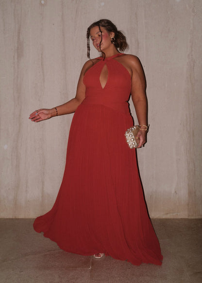 chic size inclusive model wearing JessaKae Delphine Dress