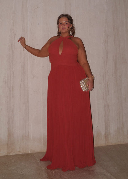 chic size inclusive model wearing JessaKae Delphine Dress