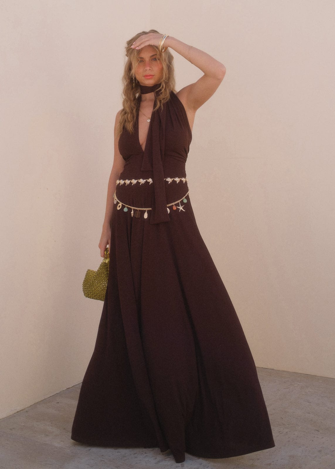 chic size inclusive model wearing JessaKae Devanie Dress