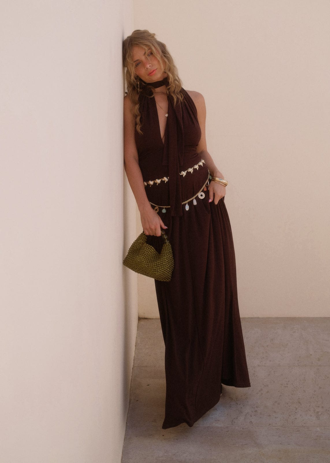 chic size inclusive model wearing JessaKae Devanie Dress