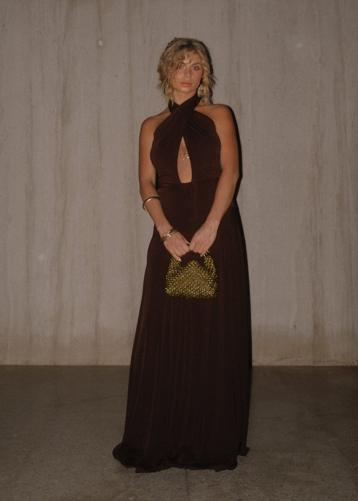 chic size inclusive model wearing JessaKae Devanie Dress