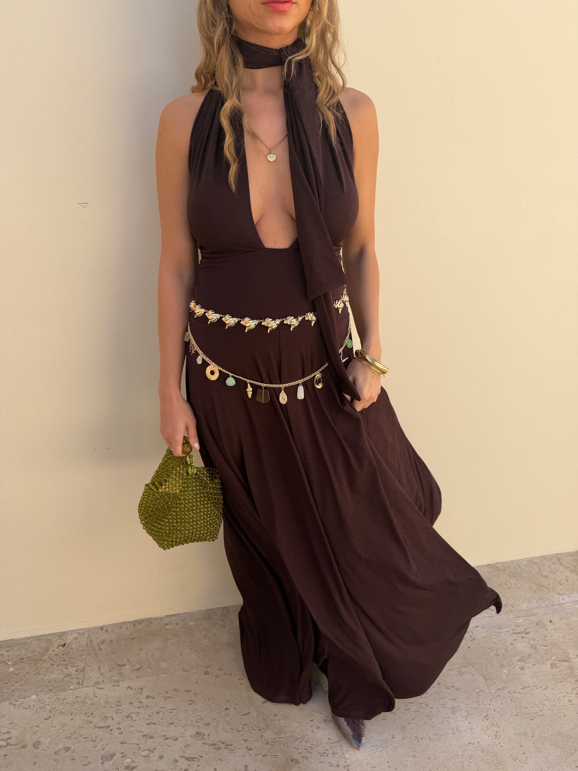 chic size inclusive model wearing JessaKae Devanie Dress