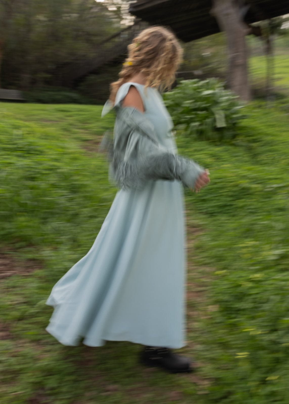 chic size inclusive model wearing JessaKae Diana Drop Waist Keyhole Back Dress - Light Blue Dresses