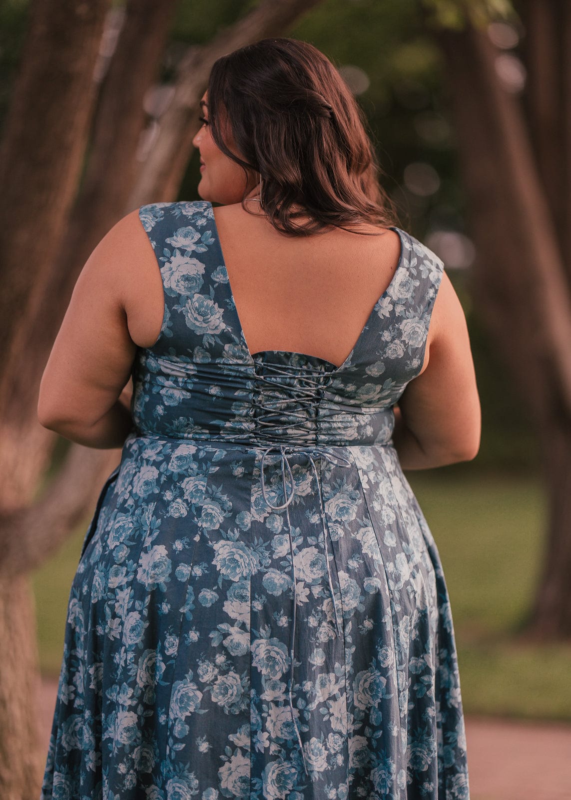 chic size inclusive model wearing JessaKae Dolly Dress