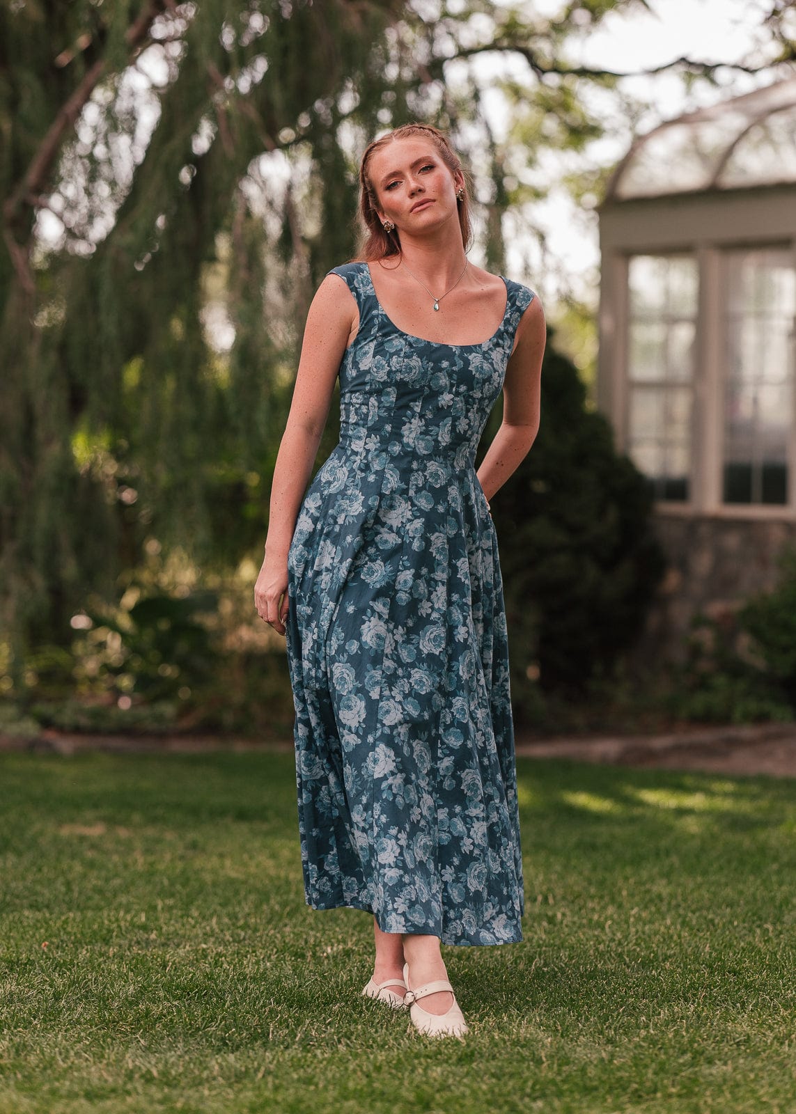 chic size inclusive model wearing JessaKae Dolly Dress