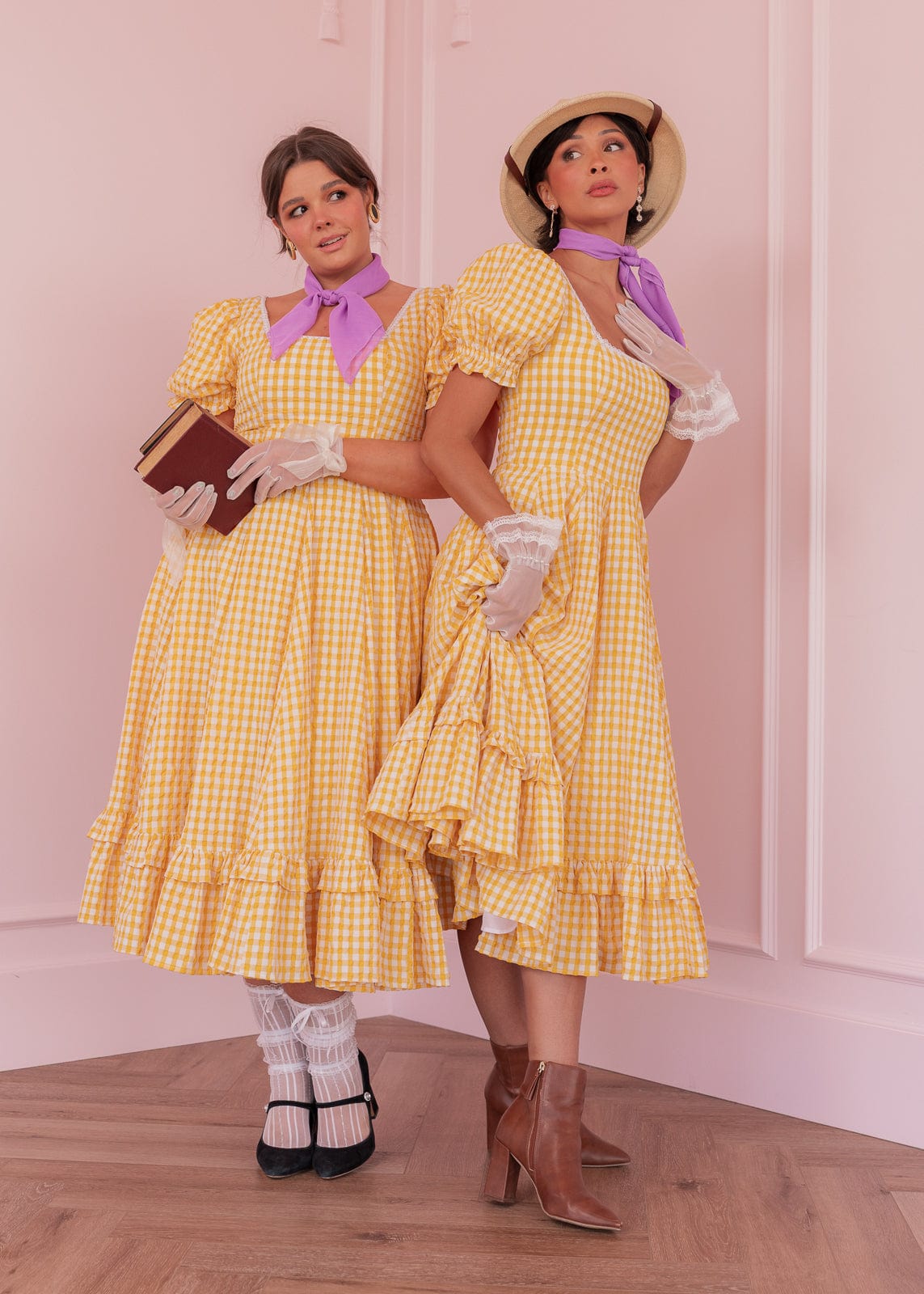 chic size inclusive model wearing JessaKae Dorothy Dress