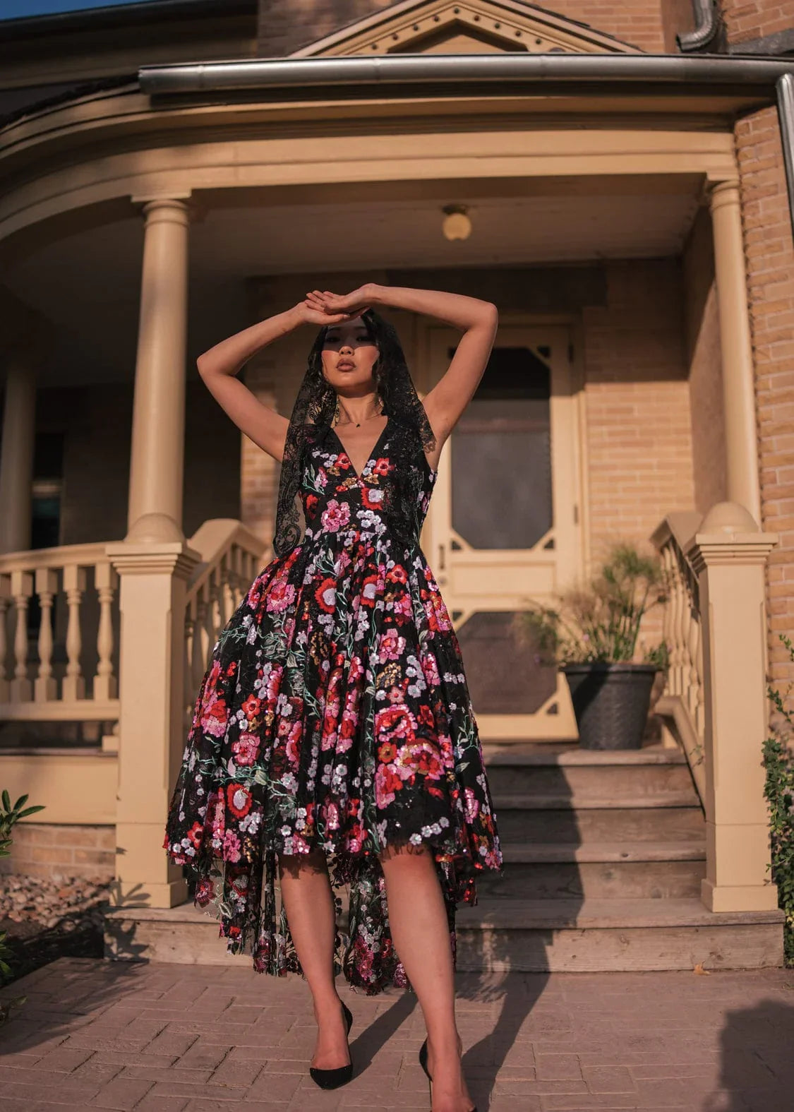 Ebony Rose Dress Dresses - JessaKae - Ebony Rose Dress - Black / XXS