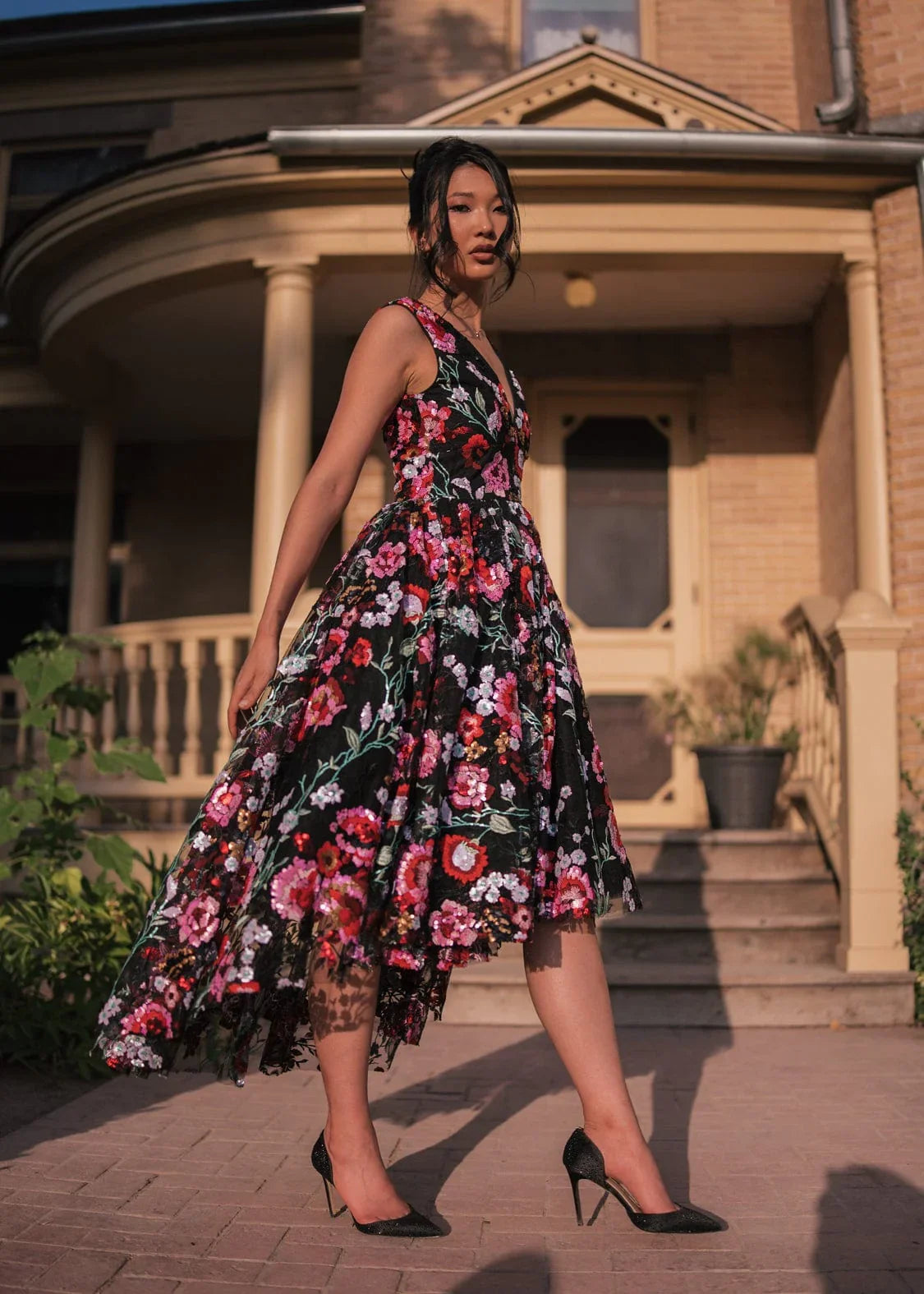 Ebony Rose Dress Dresses - JessaKae - Ebony Rose Dress - Black / XXS