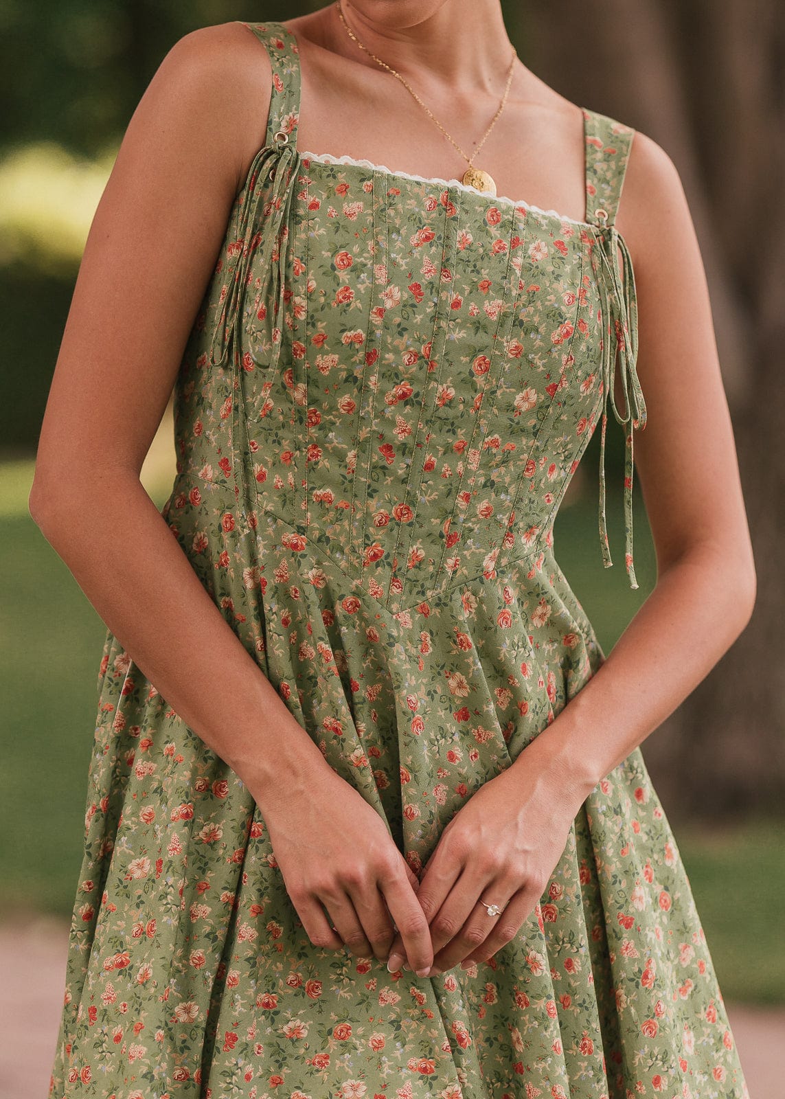 chic size inclusive model wearing JessaKae Elise Dress