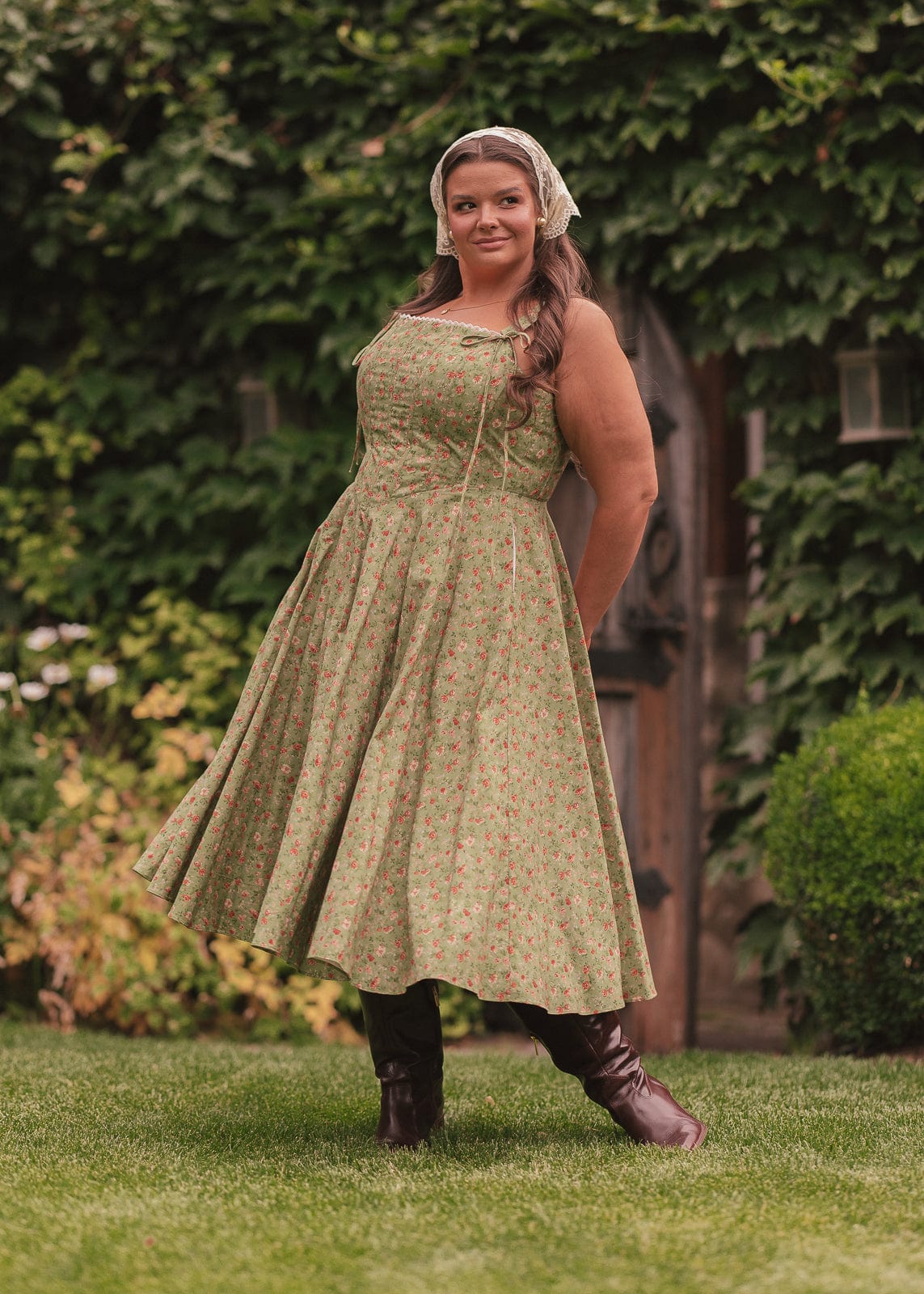 chic size inclusive model wearing JessaKae Elise Dress