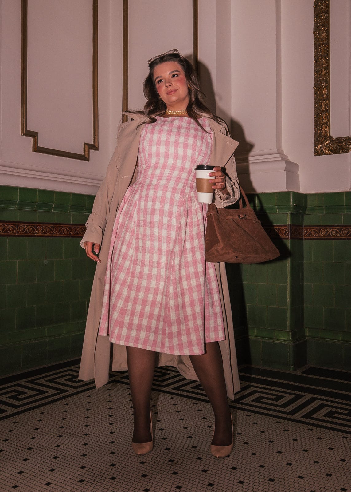 chic size inclusive model wearing JessaKae Elle Dress