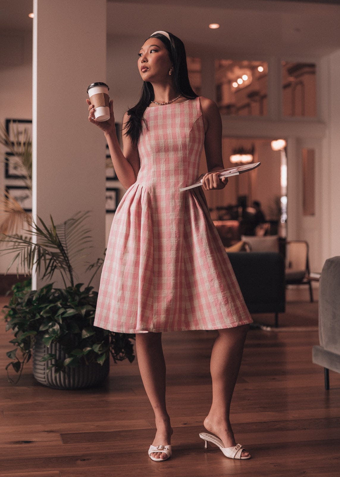 Elle Drop Waist Gingham Dress - Pink | Occasion Dress in Sizes XXS6X | JessaKae Elle Drop Waist Gingham Dress - Pink | Occasion Dress in Sizes XXS6X | JessaKae