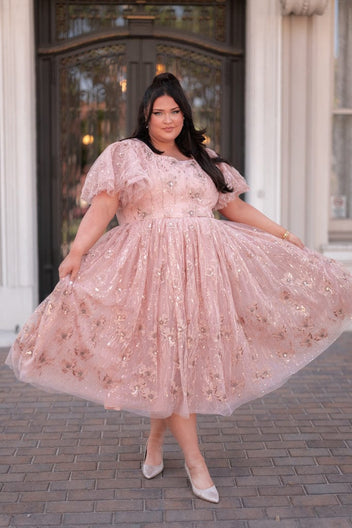 chic size inclusive model wearing JessaKae Eloise Dress Dresses