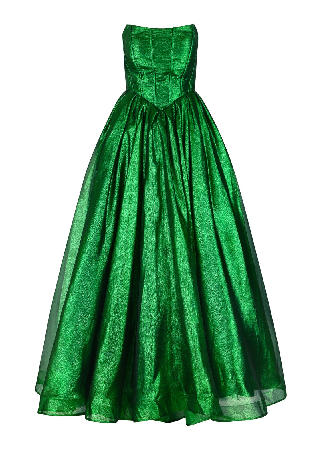 chic size inclusive model wearing JessaKae Emerald Dress