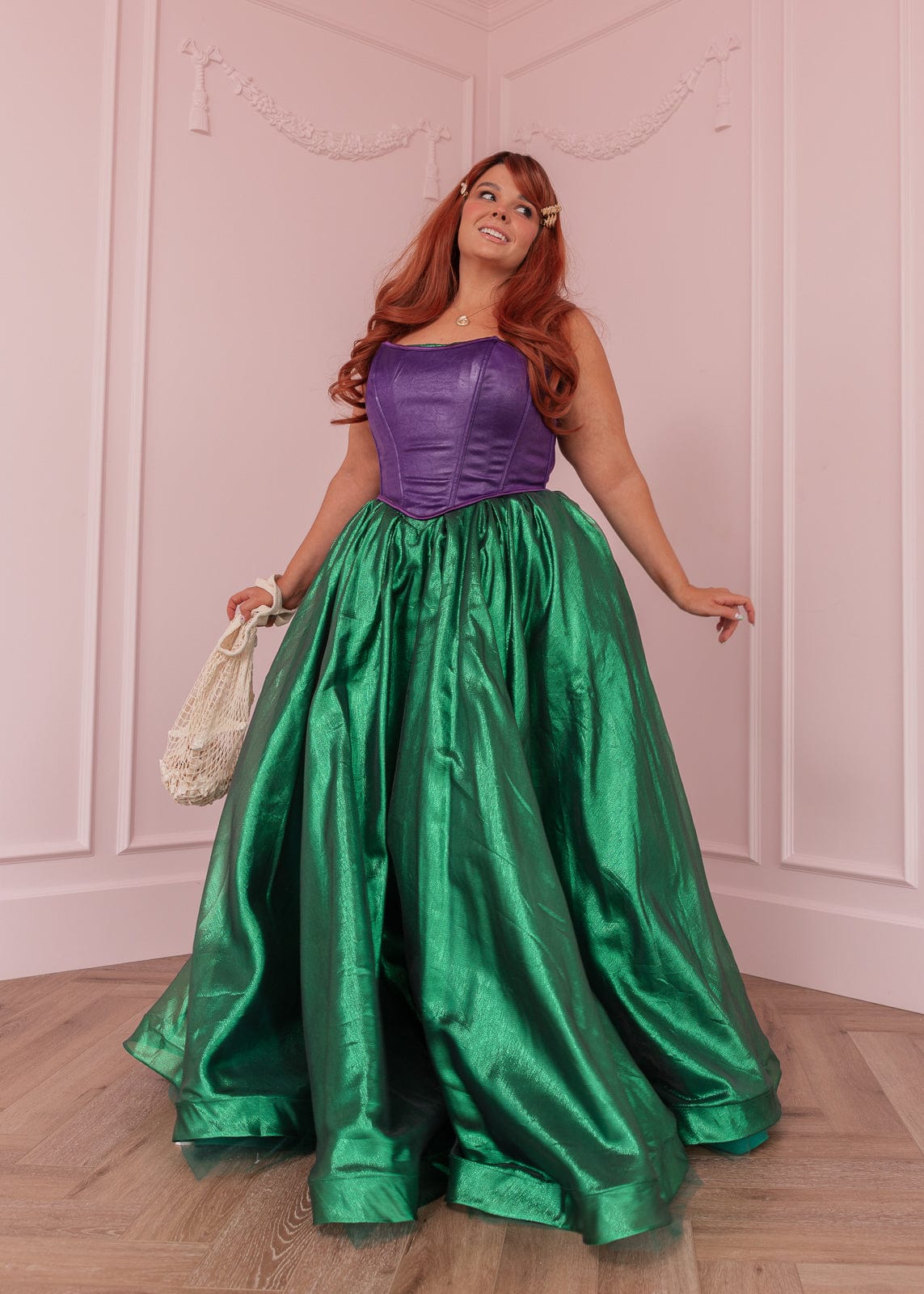 chic size inclusive model wearing JessaKae Emerald Dress Dresses