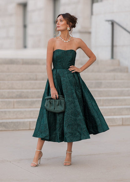 chic size inclusive model wearing JessaKae Enchanted Dress