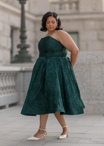 chic size inclusive model wearing JessaKae Enchanted Dress