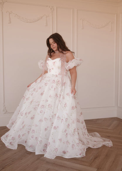 chic size inclusive model wearing JessaKae Evangeline Dress