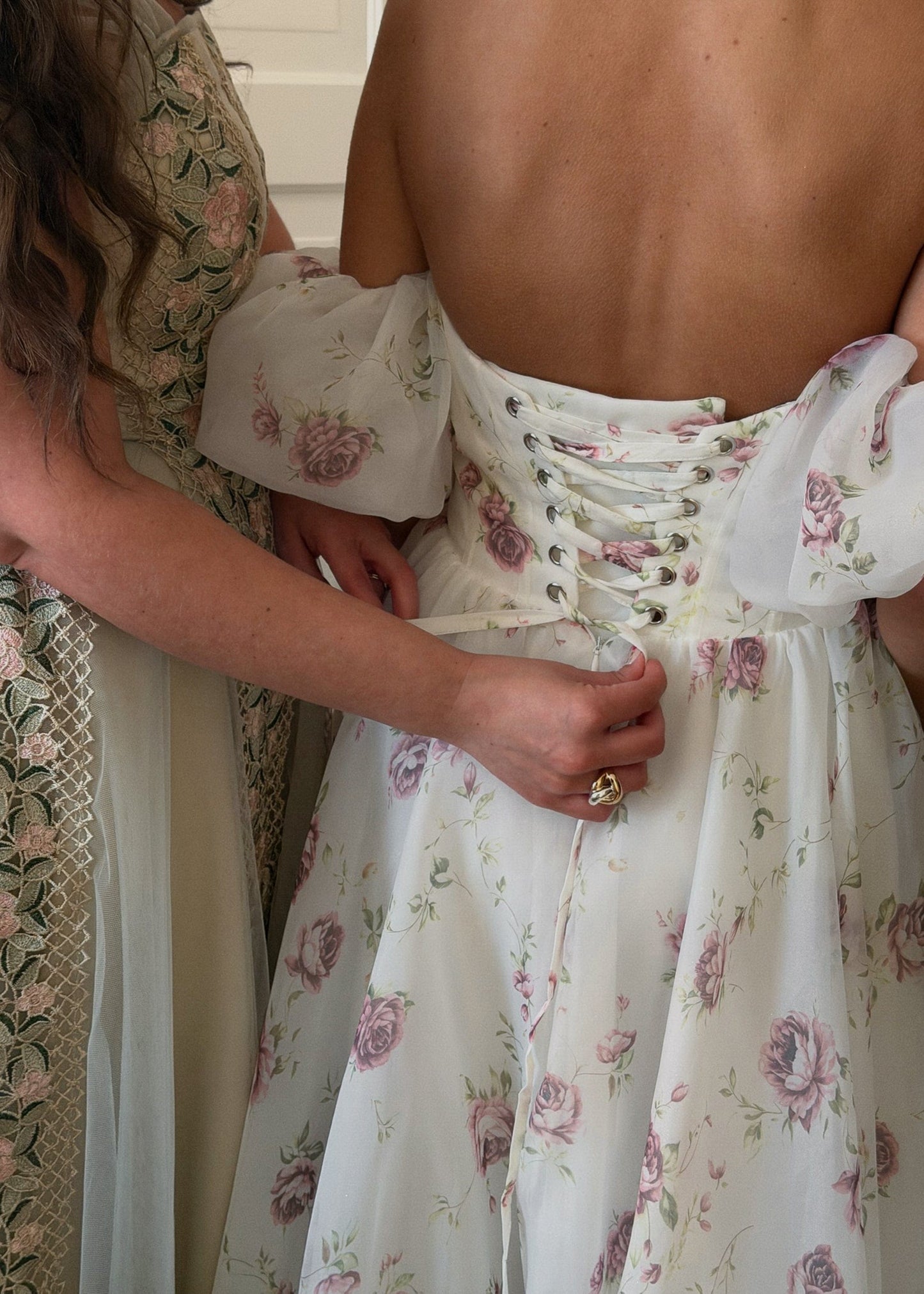 chic size inclusive model wearing JessaKae Evangeline Dress